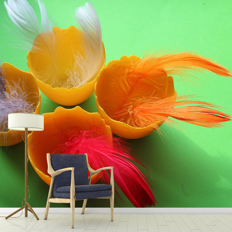 Stain Resistant Decorative Murals Feather Bedroom Wall Murals