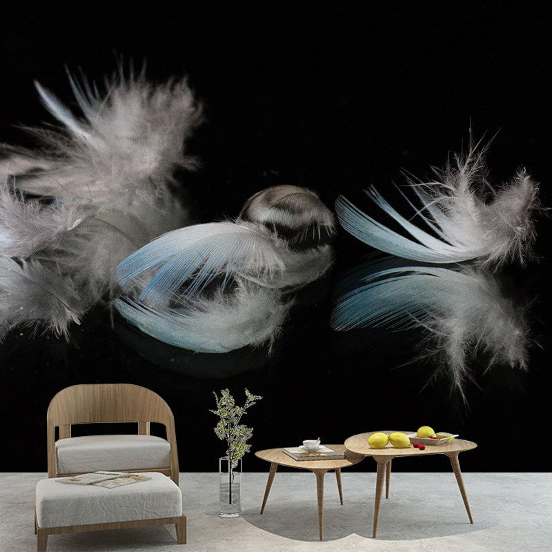 Beautiful Bird Feather Murals Living Room Wall Murals Wallpaper
