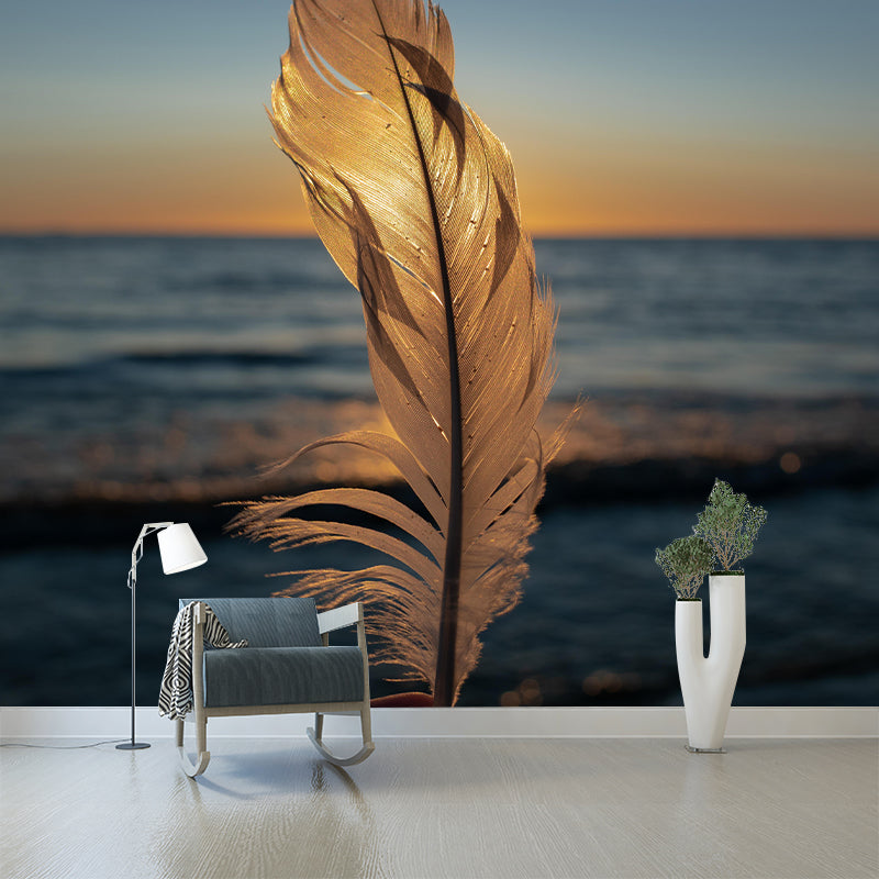 Contemporary Feather Decorative Murals Dining Room Wall Murals Wallpaper