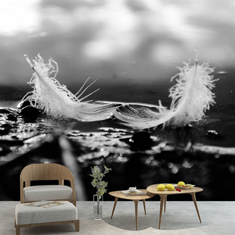 Contemporary Feather Decorative Murals Dining Room Wall Murals Wallpaper