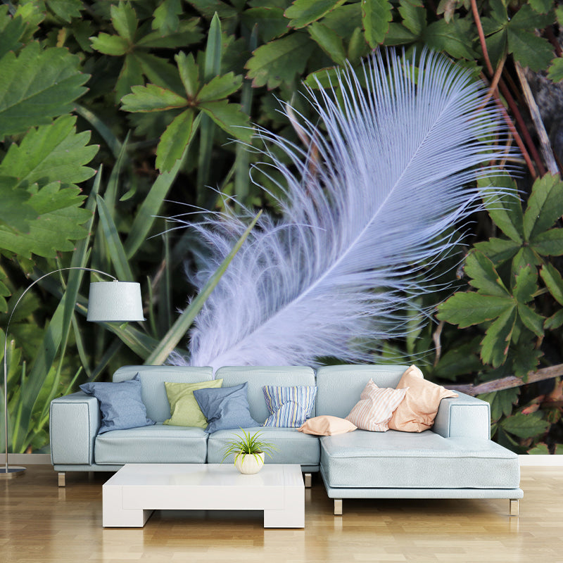 Beautiful Bird Feather Mural Eco-friendly Decorative Wallpaper Wall Art