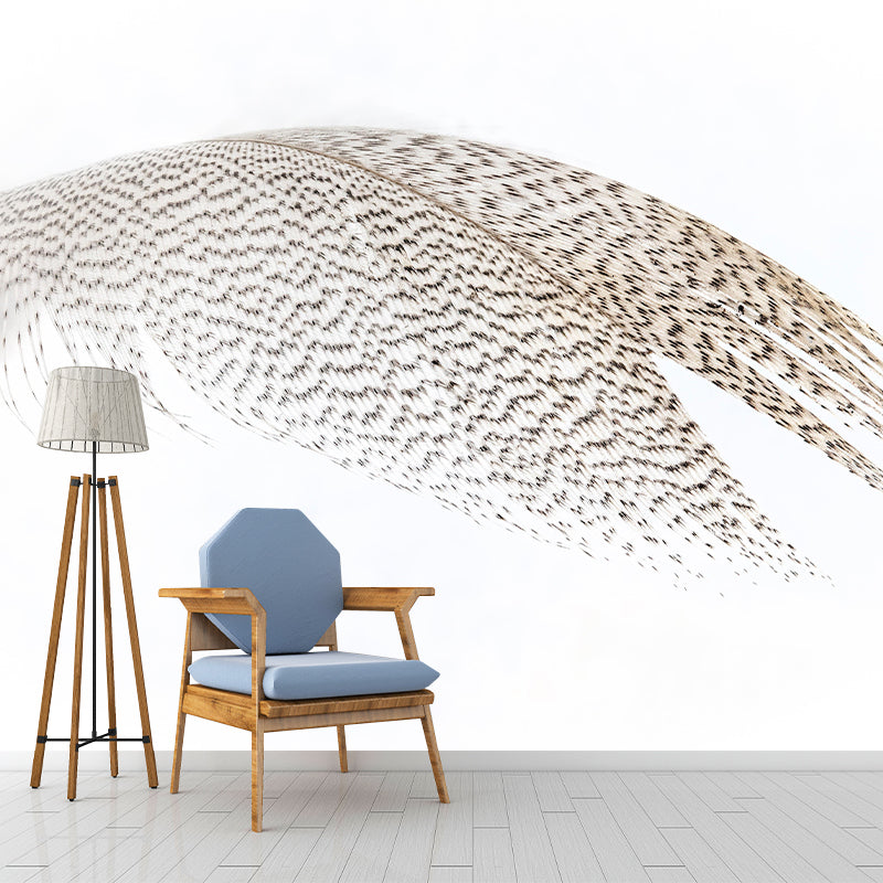 Beautiful Bird Feather Mural Eco-friendly Decorative Wallpaper Wall Art