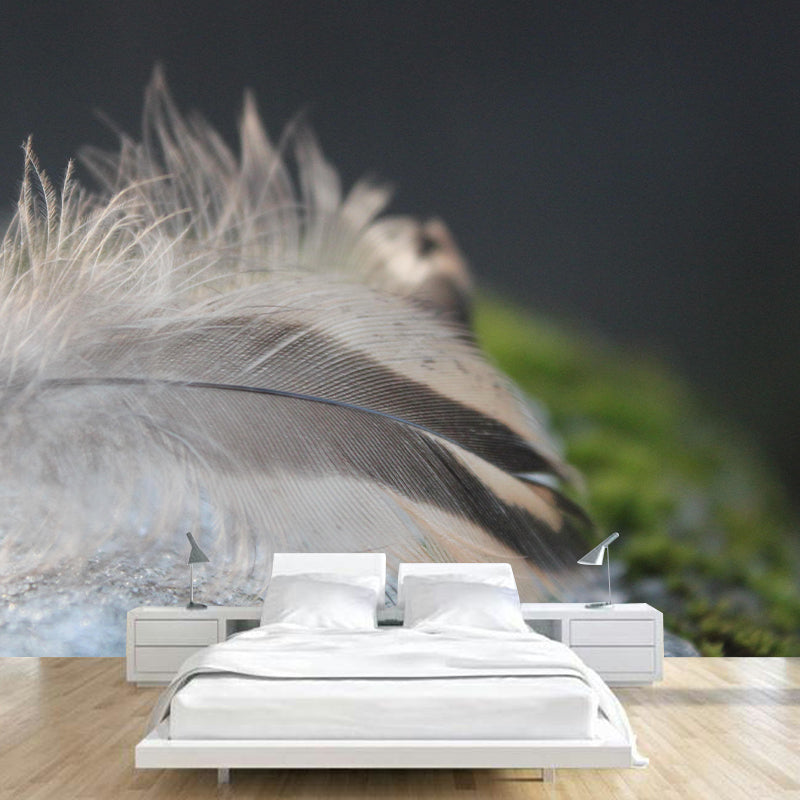 Horizontal Photography Feather Mural Eco-friendly Decorative Wallpaper Home Decor