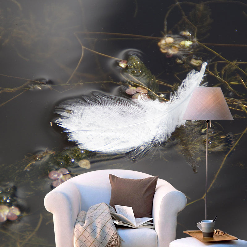 Horizontal Photography Feather Mural Eco-friendly Decorative Wallpaper Home Decor