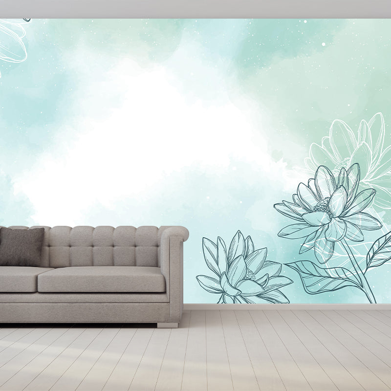 Customized Illustration Tropical Plant Mural Eco-friendly Wallpaper Wall Decor
