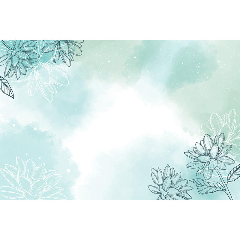 Customized Illustration Tropical Plant Mural Eco-friendly Wallpaper Wall Decor