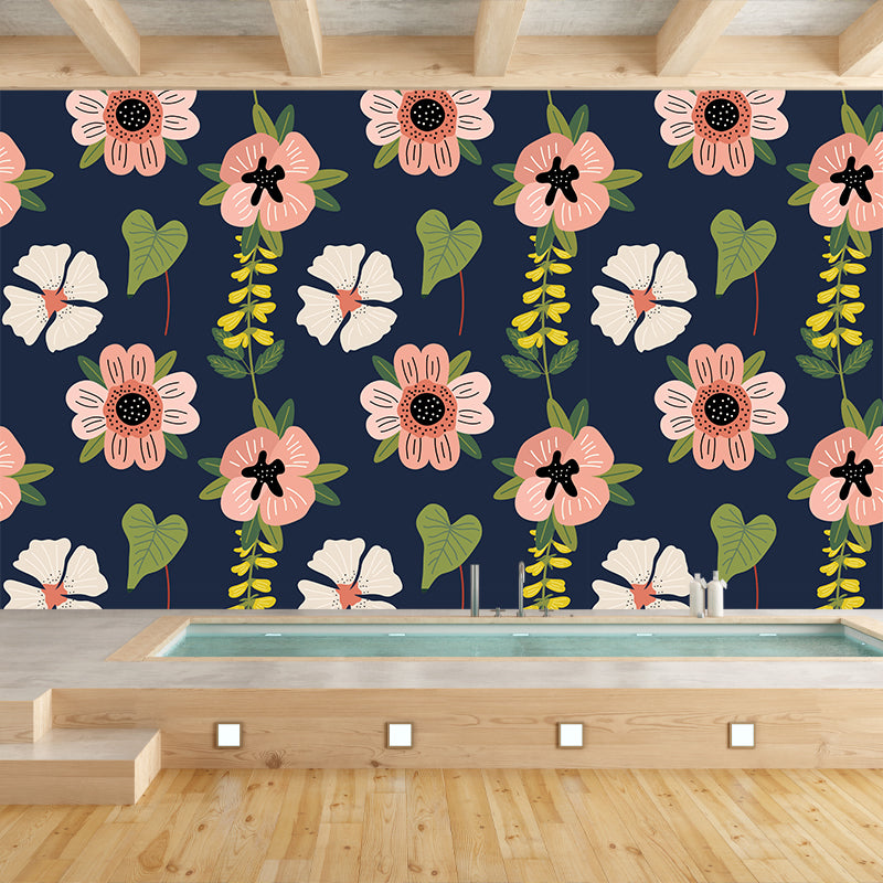 Mildew Resistant Tropical Plant Mural Eco-friendly Decorative Wallpaper for Home