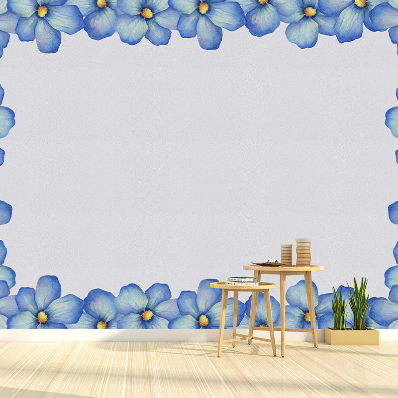 Horizontal Illustration Tropical Plant Mural Eco-friendly Decorative Wallpaper