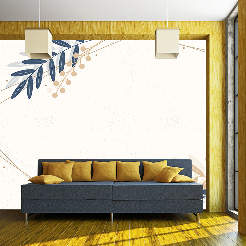 Tropical Plant Mural Eco-friendly Horizontal Illustration Decorative Wallpaper Home Decor