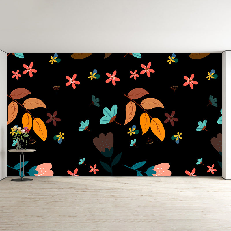 Tropical Plant Mural Eco-friendly Horizontal Illustration Decorative Wallpaper Home Decor