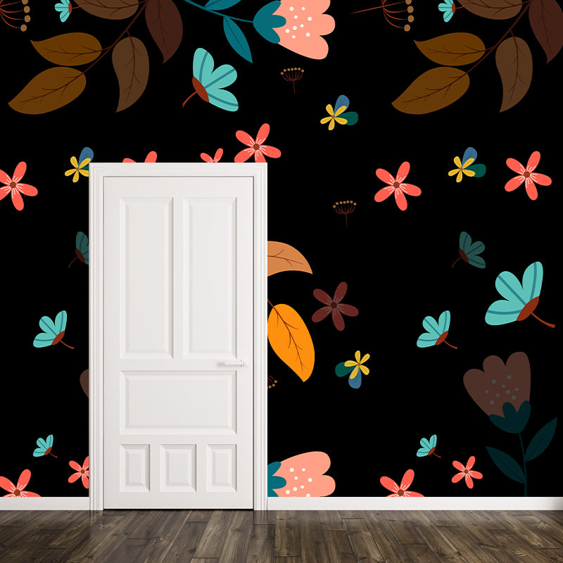 Tropical Plant Mural Eco-friendly Horizontal Illustration Decorative Wallpaper Home Decor