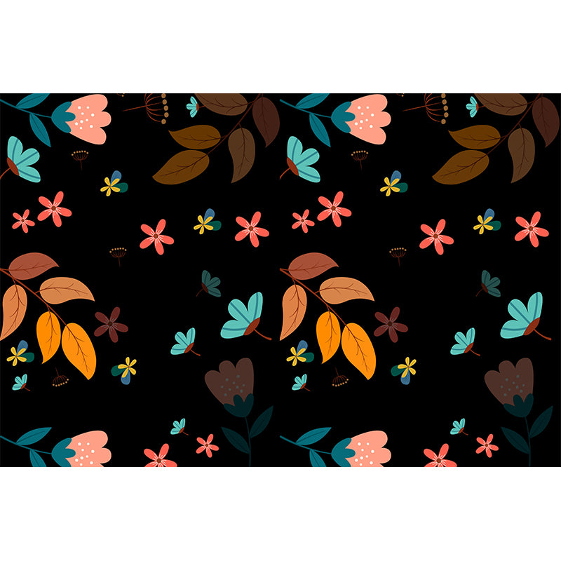 Tropical Plant Mural Eco-friendly Horizontal Illustration Decorative Wallpaper Home Decor