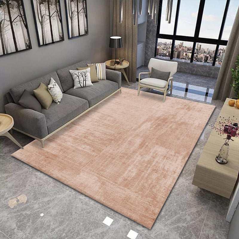 Orange Modern Carpet Polyester Striped Area Carpet Stain Resistant Carpet for Drawing Room