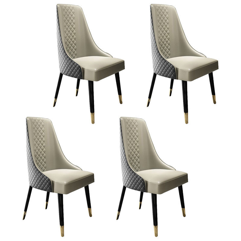 Silla de comedor contemporánea Silla Parsons lateral sin brazos de madera para cocina