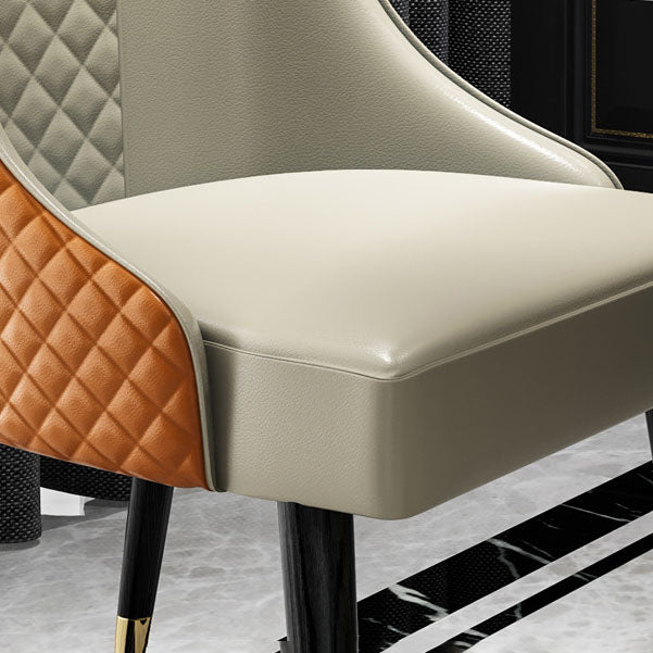 Silla de comedor contemporánea Silla Parsons lateral sin brazos de madera para cocina