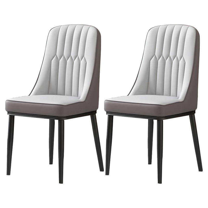 Sillas de comedor nórdicas Silla Parsons lateral sin brazos de metal para cocina