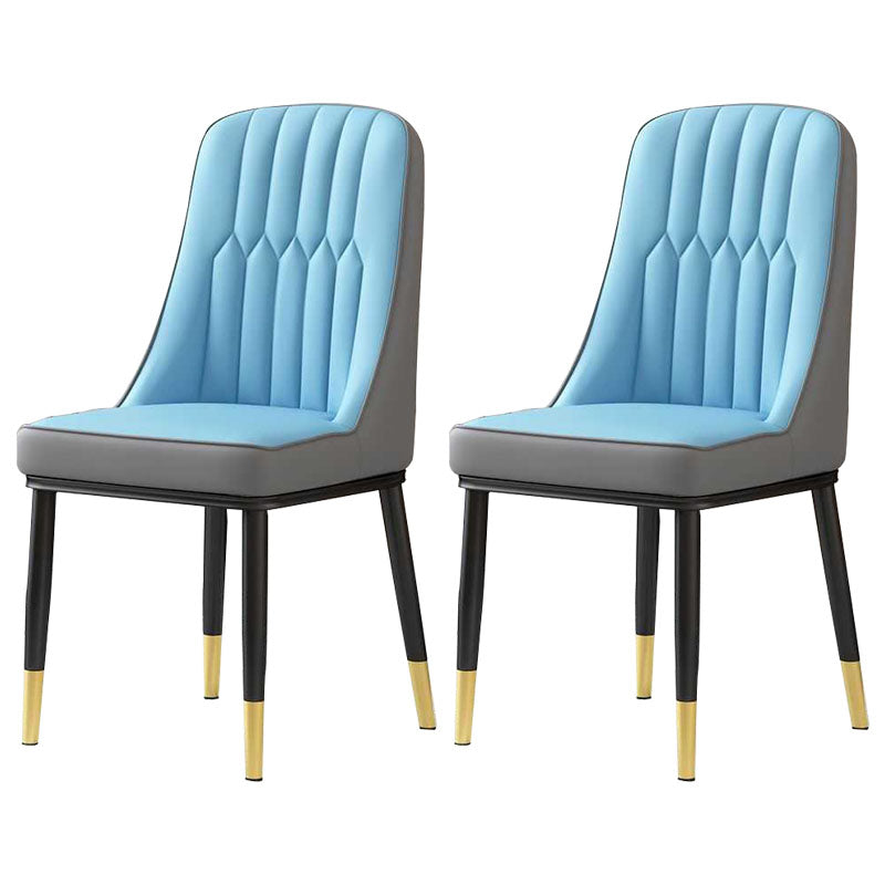 Sillas de comedor nórdicas Silla Parsons lateral sin brazos de metal para cocina