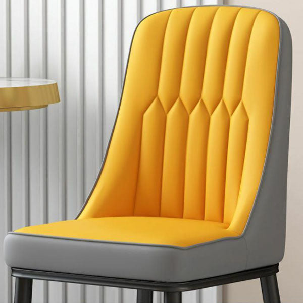 Sillas de comedor nórdicas Silla Parsons lateral sin brazos de metal para cocina