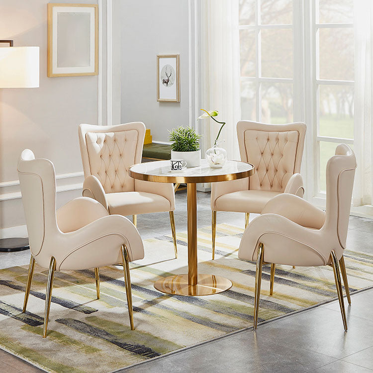 Silla de comedor de metal moderno, sillón lateral de terciopelo para uso en restaurantes