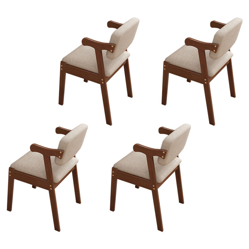 Chaise de bras intérieur scandinave rembourré en bois ouvert à l'arrière-salle à manger