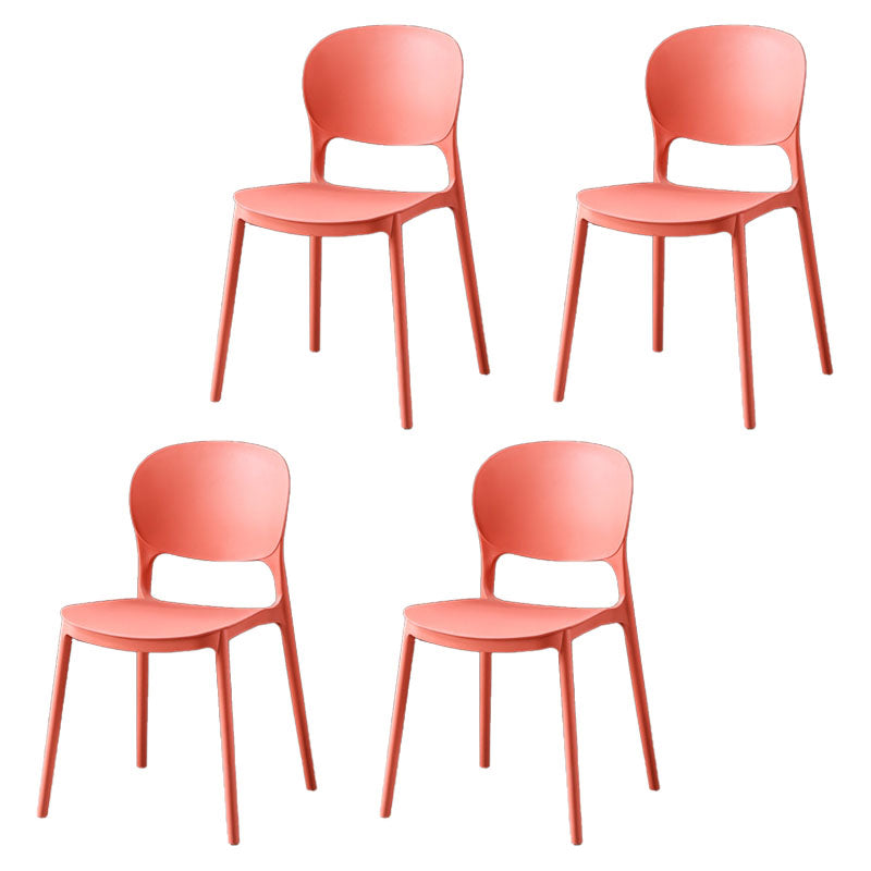 Silla de comedor plástica escandinava con parte posterior abierta y acabado mate de la silla lateral de la sala de conferencias