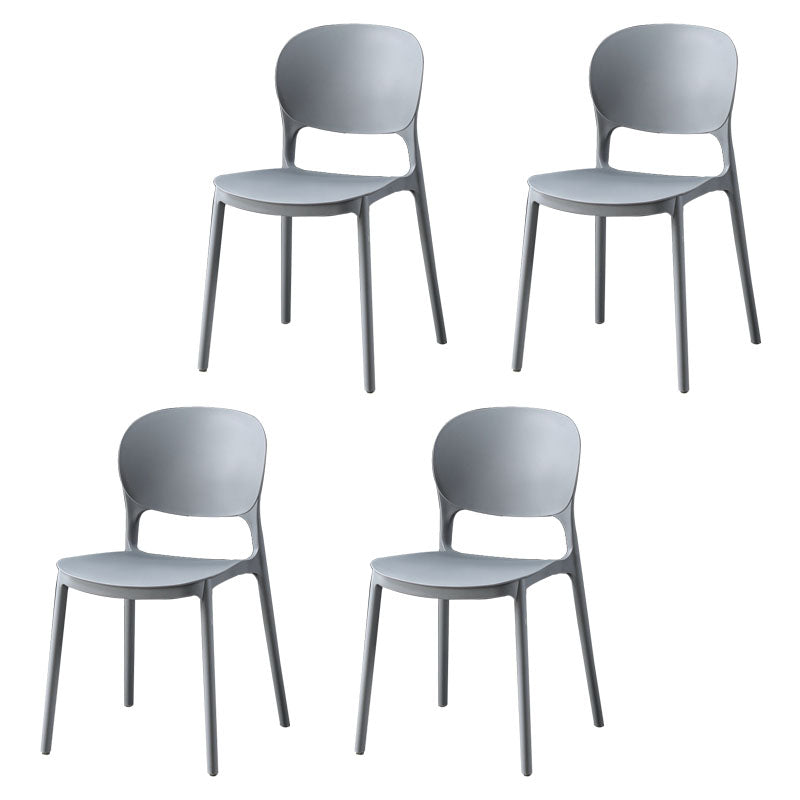 Silla de comedor plástica escandinava con parte posterior abierta y acabado mate de la silla lateral de la sala de conferencias
