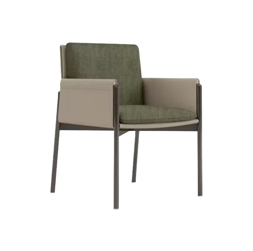Silla de comedor tapizada con respaldo sólido de restaurante estilo diseñador