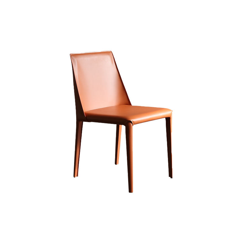 Silla de comedor de estilo moderno, sillas laterales sin brazos de metal para cocina