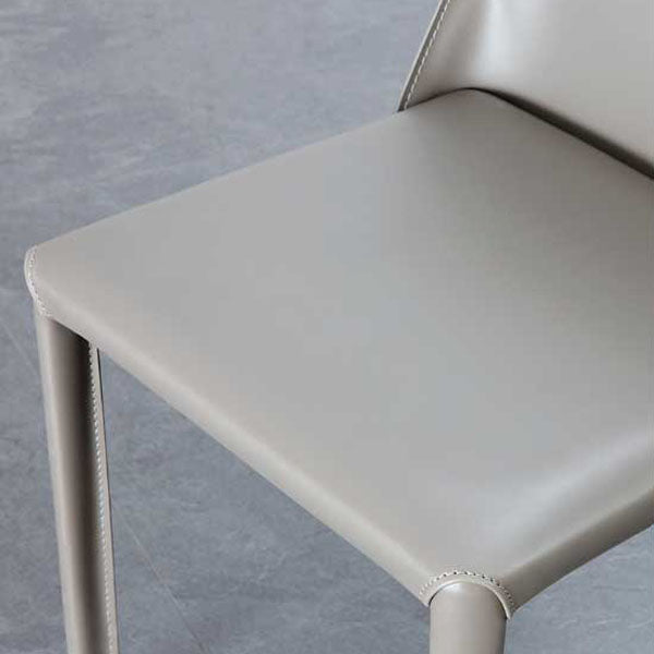 Silla de comedor de estilo moderno, sillas laterales sin brazos de metal para cocina
