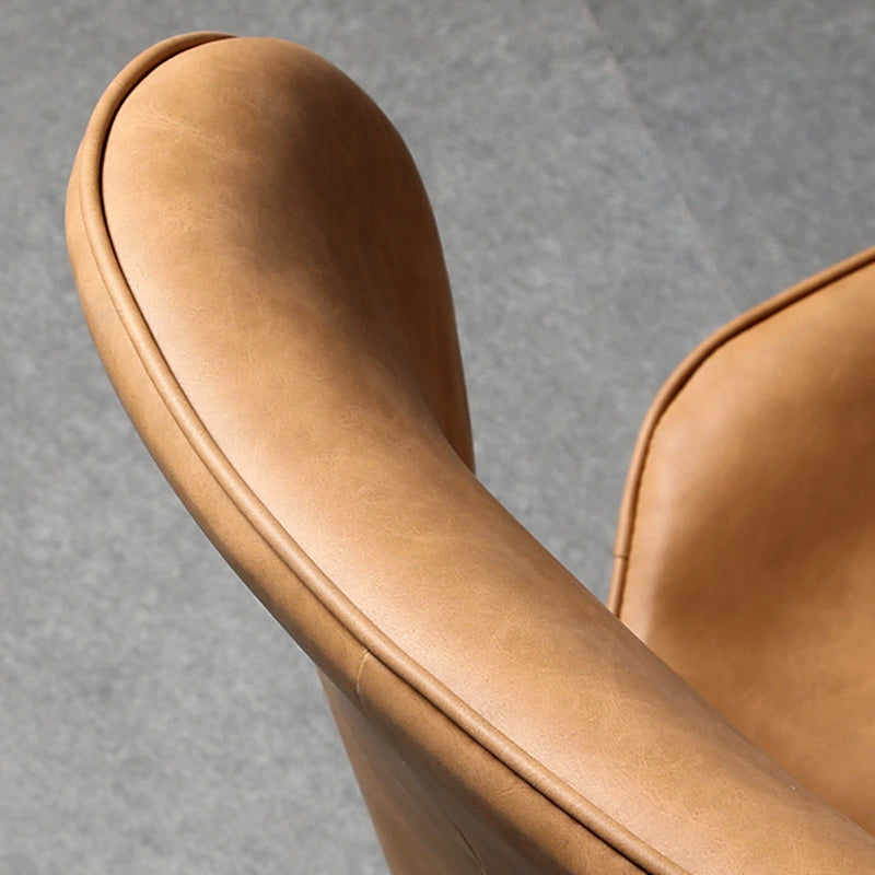 Silla de comedor de metal contemporánea, silla sin brazos con respaldo para uso doméstico