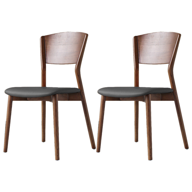 Silla de comedor de madera moderna con respaldo abierto, silla lateral para uso doméstico