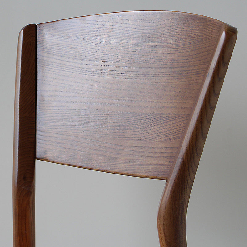 Silla de comedor de madera moderna con respaldo abierto, silla lateral para uso doméstico