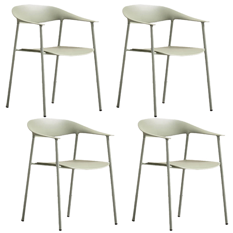 Silla de comedor de metal moderno, sillones de comedor apilables para restaurante