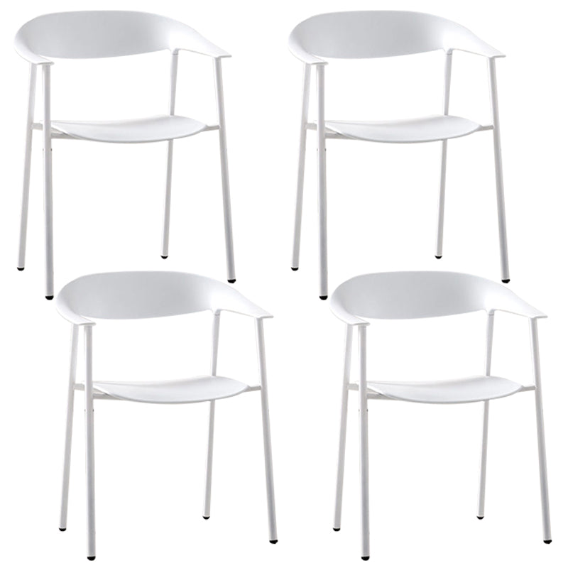 Silla de comedor de metal moderno, sillones de comedor apilables para restaurante