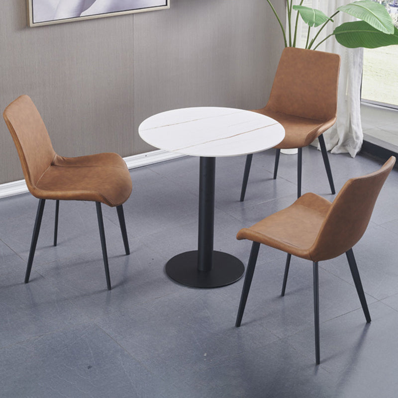 Silla tapizada de metal industrial interior del comedor del respaldo sólido del sillón