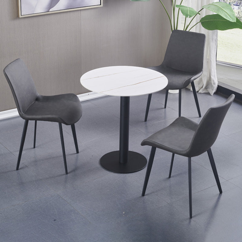 Silla tapizada de metal industrial interior del comedor del respaldo sólido del sillón