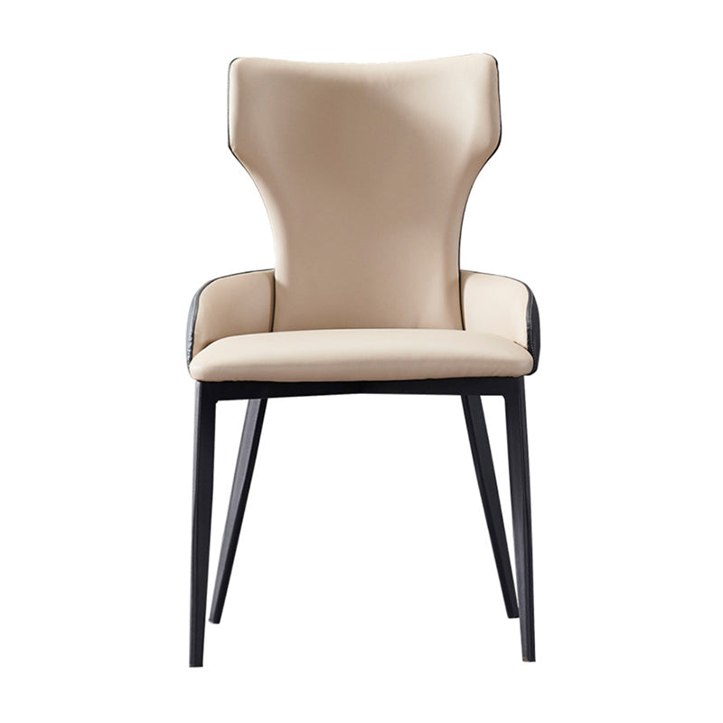Silla tapizada con respaldo hogareño contemporáneo del comedor del metal del sillón