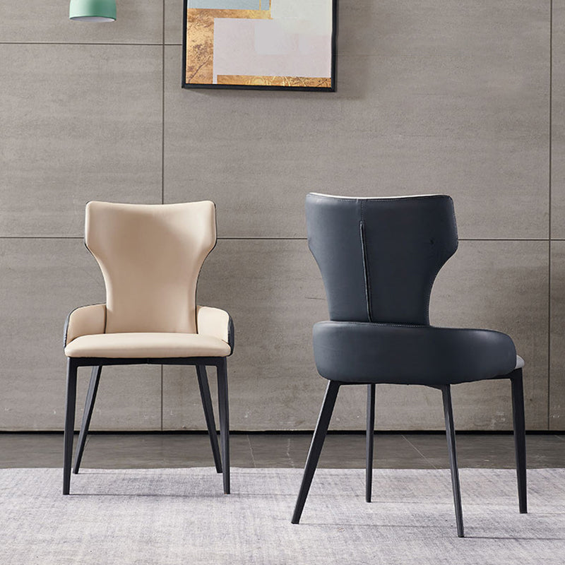 Silla tapizada con respaldo hogareño contemporáneo del comedor del metal del sillón