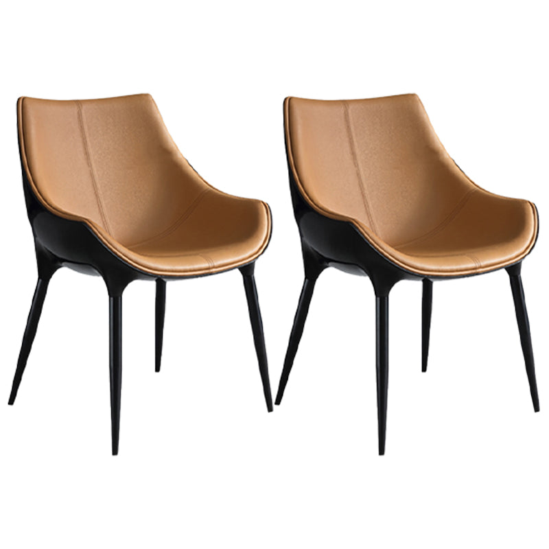 Modern Leather Dining Room Chair Arm Metal Dining Chairs for Restaurant
