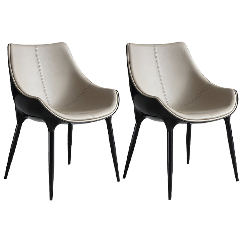 Modern Leather Dining Room Chair Arm Metal Dining Chairs for Restaurant