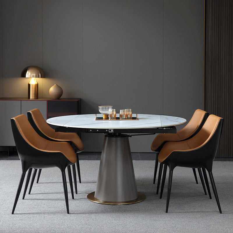 Modern Leather Dining Room Chair Arm Metal Dining Chairs for Restaurant