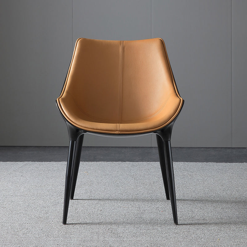 Modern Leather Dining Room Chair Arm Metal Dining Chairs for Restaurant