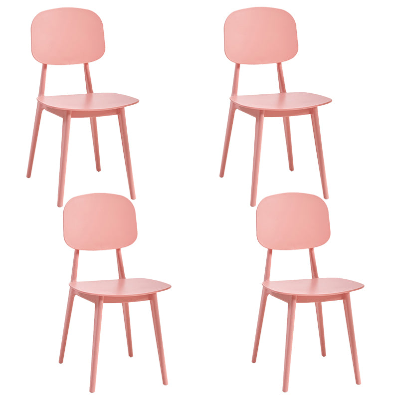 Scandinavian Restaurant Plastic Side Chair Open Back Matte Finish Dining Chair