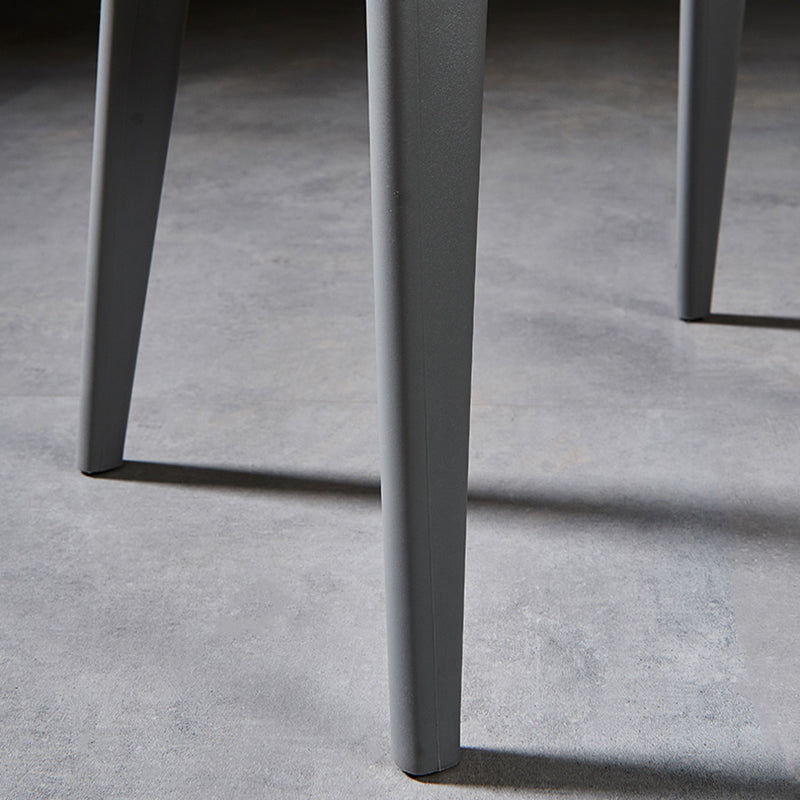 Scandinavian Restaurant Plastic Side Chair Open Back Matte Finish Dining Chair