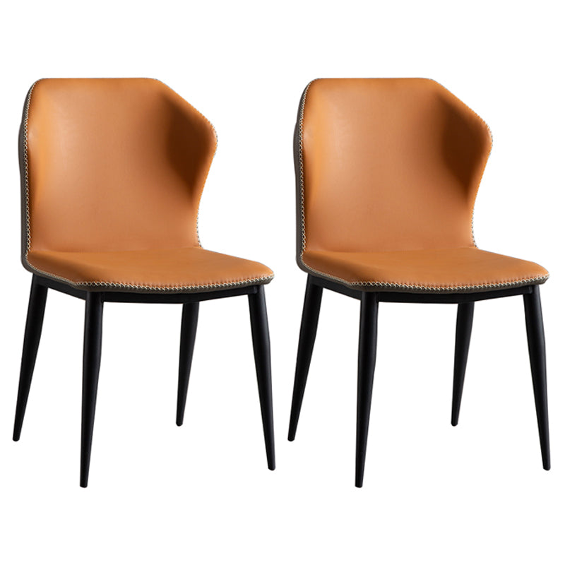 Silla moderna del comedor del metal Silla sin brazos Wingback para el restaurante