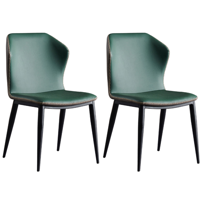 Silla moderna del comedor del metal Silla sin brazos Wingback para el restaurante