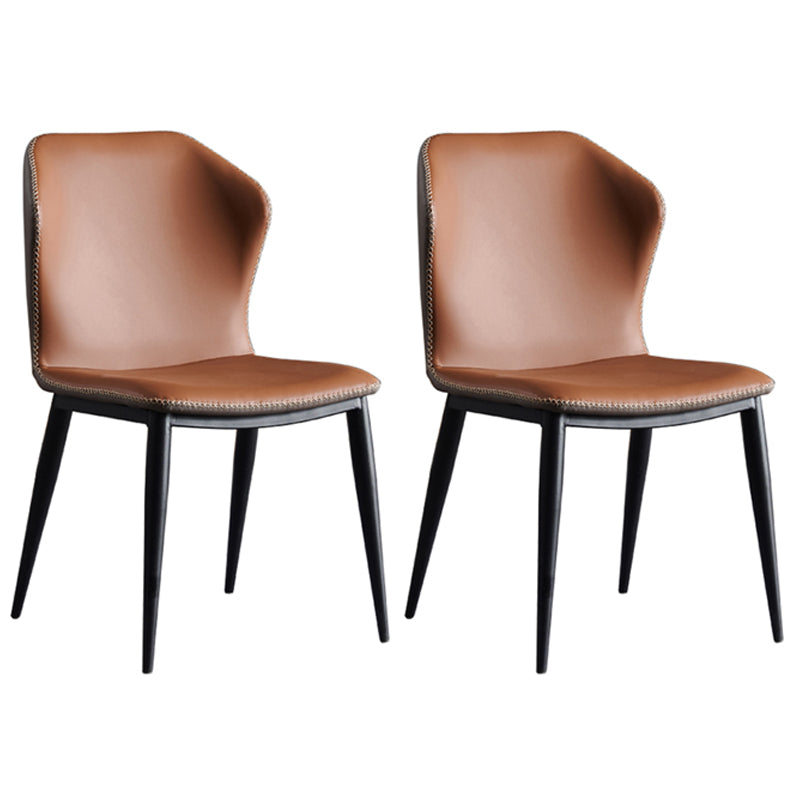 Silla moderna del comedor del metal Silla sin brazos Wingback para el restaurante