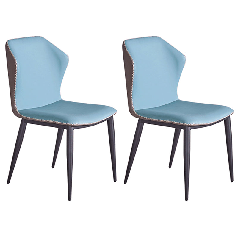 Silla moderna del comedor del metal Silla sin brazos Wingback para el restaurante
