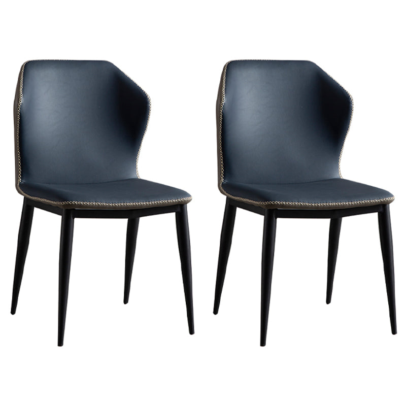 Silla moderna del comedor del metal Silla sin brazos Wingback para el restaurante