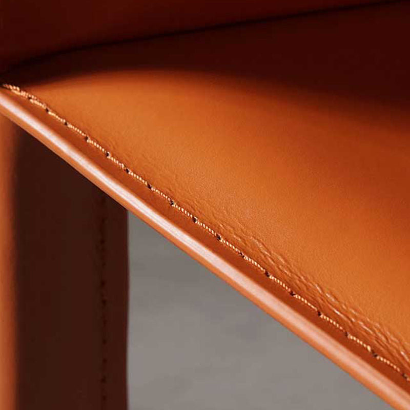 Modern Metal Dining Arm Chair Leather Dining Side Chair for Restaurant Use